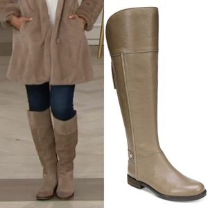 {5WC}NWT Franco Sarto Taupe Christine Riding Boot